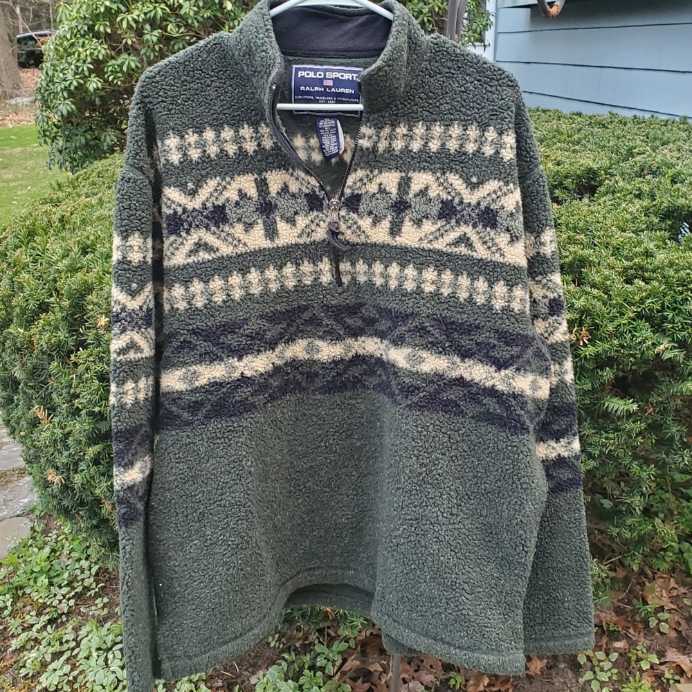 Men's vintage Ralph Lauren pullover jacket, size large